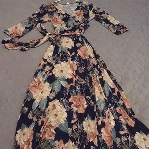 Pink Blush Long Maxi Maternity Dress M\L